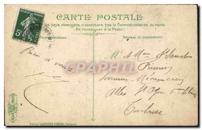 Gęsta las — widok z przodu — Wydawnictwo Lasouche Frères, Toulouse — Rewers