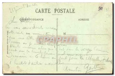 Bilhete postal antigo Les Vosges Pittoresques Neufchâtel Rue de France — Verso