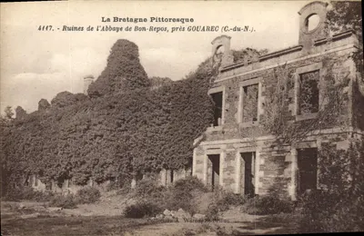 Ruines de l'Abbaye de Bon-Repos, près GOUAREC (C.-du-N.) — Collection A. Waron, St-Brieuc