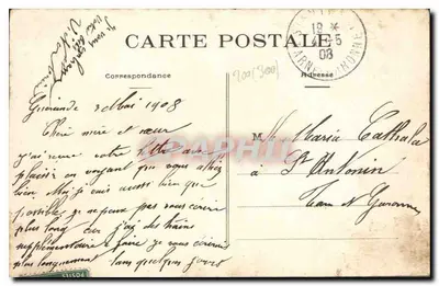 In het Land van de Paludiers — Groepen van Getrouwden en Meisje van Eer — Fototypie Vassellier, Nantes — Achterkant