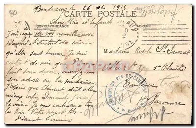 Arcachon — Nas Dunas de Areia do Pilat — M. D. n° 382 — Verso