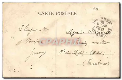 Ruffec (Charente) — Statua 'Młodość' i Urząd Miasta — wydawca Noëree, nr 748 — Rewers