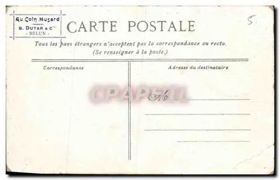 CPA Paris Le Theatre Francais — Verso