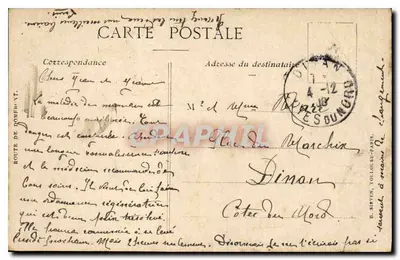 Widok z drogi w Ronfleur — Étival-En-Vilaine — wydawca nieznany — Rewers