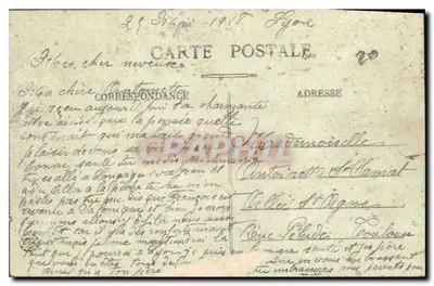Lyon — Place Jean Macé — A Prefeitura do 8º Arrondissement — E.A.R. — Verso
