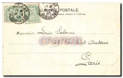Parigi — Scuola Militare d'Infanteria — V. P. Parigi — Verso