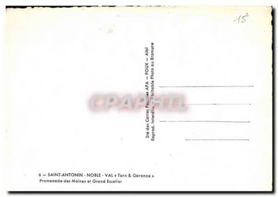 Saint-Antonin-Noble - Promenade des Moines et Grand Escalier — APA — n°6 — Rewers