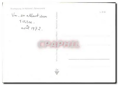 Hirschsprung no Vale do Inferno / Schwarzwald — Warner-Verlag, L 51 D — Verso