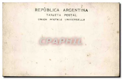 Famiglia in giardino — fotografia incorniciata — Repubblica Argentina — Verso