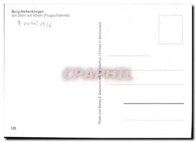 Burg Hohenklingen — widok z powietrza — E. Baumann, Winterthur — Rewers
