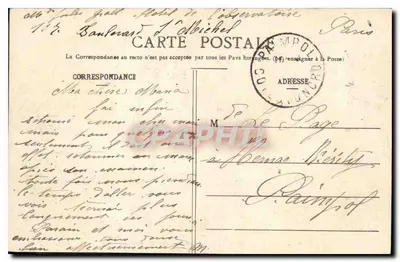 Paryż - Plac Parvis Notre-Dame — Katedra Notre-Dame w Paryżu — J.H. n°369 — Rewers