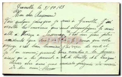 Grenoble — Vista generale e il Massiccio del Moucheroitte — E. R. — Verso