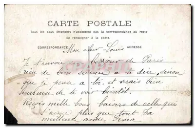 Parigi - Colonna Vendôme — decoro floreale — H.L. PARIS 10 — Verso