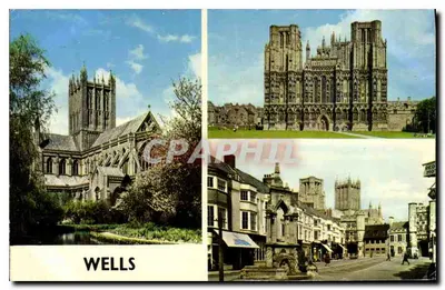 Wells — Catedral e rua — editor desconhecido, número de série não visível