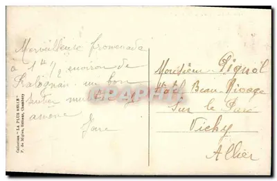 Jezioro Okrągłe i Przełęcz Vanoise — 1422 — F. de Mireton, Chambery — Rewers