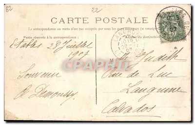Etables (Côtes-du-Nord) — A Gruta Barat — J.-B. Barat, edit.-fot., Saint-Quay — Verso
