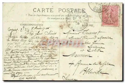 Efeito de nuvens sobre o mar — LL. — Brighton perto de Cayeux — Verso