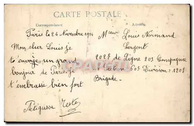 Generał PAU — portret wojskowy — E. LE DELEY, drukarz, Paryż — Rewers