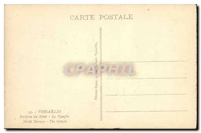 Parterre do Norte - A Ninfas - Versailles — Verso