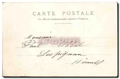 Buttes Chaumont (Belvédère) — Parigi — editore sconosciuto, n° serie 5 — Verso