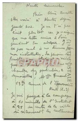 Nantes — Entrada del Castillo — SOCI NANTES, n° 501 — Reverso