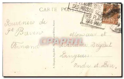Saint-Brevin-l'Océan (Loire-Inf.) — Rocher de l'Ours — F. Chapeau, Imp. Edit. 34, rue Eugène Orteux, Nantes — Verso