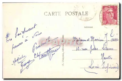 Batz-sur-Mer (Loire-Inf.) — Dzień burzy — Efekt fal — Wydawca E. Chapeau, nr 198 — Rewers