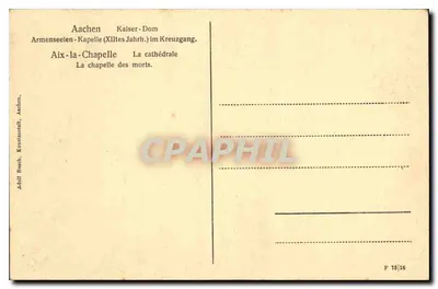Aachen — Capela dos Mortos — Adolf Busch, Aachen — Verso