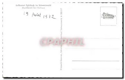 Schiltach no Schwarzwald — Praça do Mercado com a Prefeitura — Dresse & Gessner, Schiltach — Verso