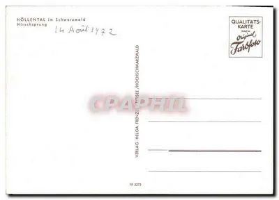 Höllentalsprung — Hirschsprung — Verlag Frenzel, Titisee — Verso