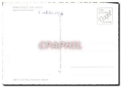 Frankfurt am Main — Pomnik Heinricha Heine — Foto Nagel — Rewers