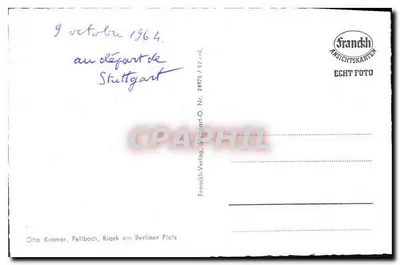 Fellbach — vista aérea — Franckh Ansichtskarten, n° 24970 — Verso
