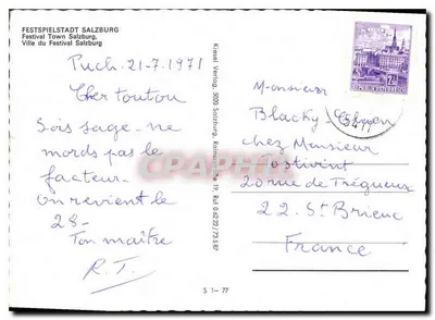 Salzburgo — Mozartstadt Salzbourg — Kiesel Verlag, S 1-77 — Verso