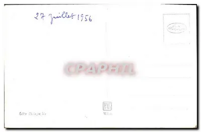 Viena, Höhenstrasse — vista panorâmica com veículos da época e igreja na colina — Echte Photographie, n° 37217 — Verso