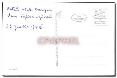 Kościół św. Michała w Wiedniu — Wysoki ołtarz — Wydawca: Verlag Prof. Gustav Henz, Wiedeń — Rewers
