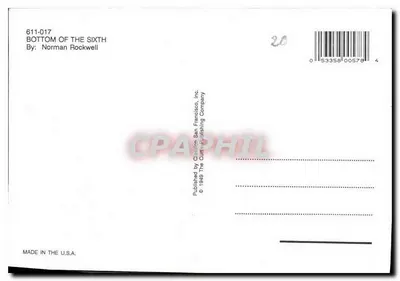 Dno szóstej — Norman Rockwell — Wydane przez The Curtis Publishing Company — Rewers