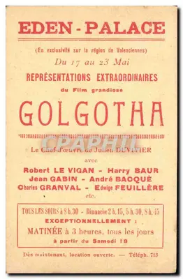 Golgotha — Un film de Julien Duvivier — Éditeur : Eden-Palace — Verso