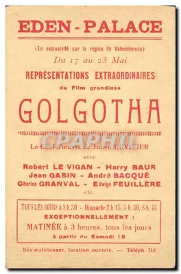 Golgotha — Un film de Julien Duvivier — Éditeur : Eden-Palace — Verso