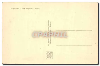 Monumento da Paz — Exposição Internacional de Paris 1937 — H. CHIAPART Concessionário — Verso