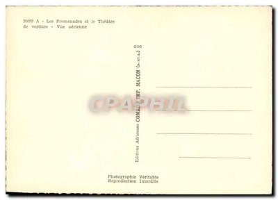 St-Briec (C.-du-M.) — Widok z lotu ptaka teatru i alei — Wydawnictwo Combiér — Rewers