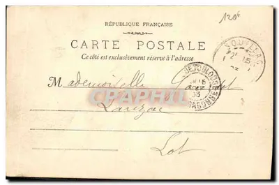 Saint-Antonin (T. & G.) - O Ponte & a Igreja (tomada da Estação) - Foto. E. Gimet - Montauban — Verso