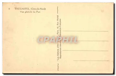 Trégastel (Côtes-du-Nord) — Vista geral do Porto — Les Éditions d'Art Wyell, Paris — Verso