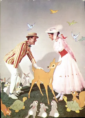 Mary Poppins — cena animada com animais — Walt Disney Productions