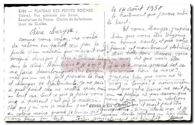 Les Petites Roches — Ogólny widok Sanas, Plateau des Petites Roches (Isère) — Wydawnictwo Sztuki Grenoble — Rewers