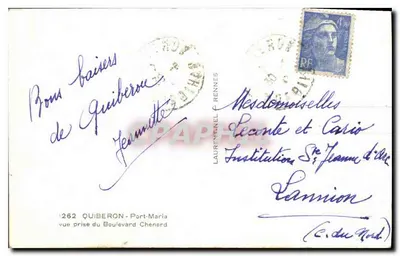 Widok bulwary Chenard w Quiberon — Loïc — nr 262 — Rewers