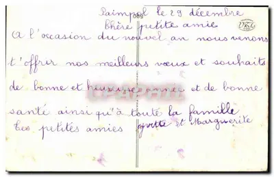 Festa da São Patrício — trevo e homem azul — Bilhete postal antigo n°069, Imprensa de Edição — Verso