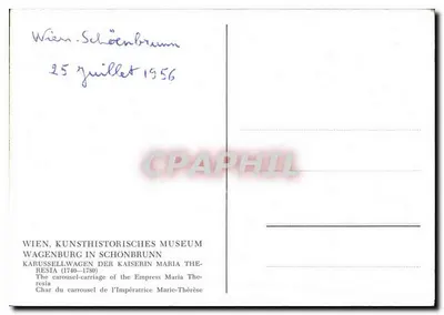 Wozek cesarzowej Marii Teresy — Schönbrunn, Wiedeń — Muzeum Historyczne Sztuki — Rewers