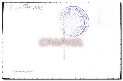 Zakrętowa droga w górach — Heiligenblut, Austria — Anonimowy fotograf — Rewers