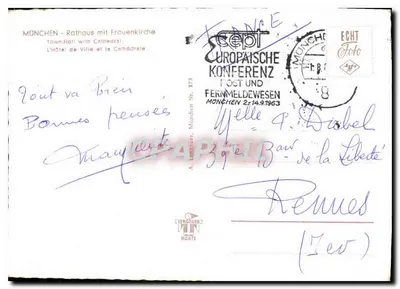 Munique - Marienplatz com Novo Rathaus — CPAHPTL — Verso
