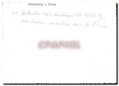 Marksburg a. Rhein — zamek średniowieczny na skałach — nieznany wydawca, numer serii nie widoczny — Rewers